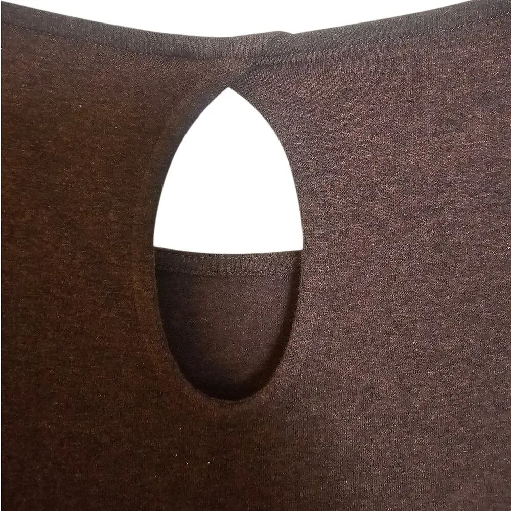 Soft Surroundings Heather Brown Espresso Boho Lagenlook Annette Long Dress